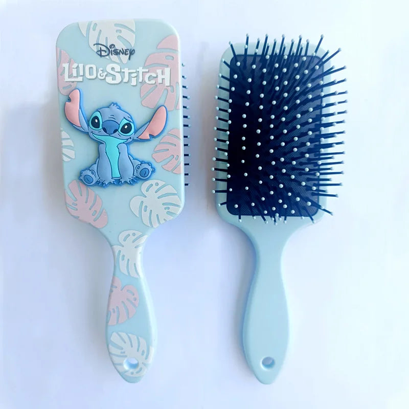 Disney-Stitch Air Cushion Massage Combs, Minnie Mouse Cartoon Anime Figures, Children Comb, Hair Brush, Hairdressing Tool, Kids Gift 