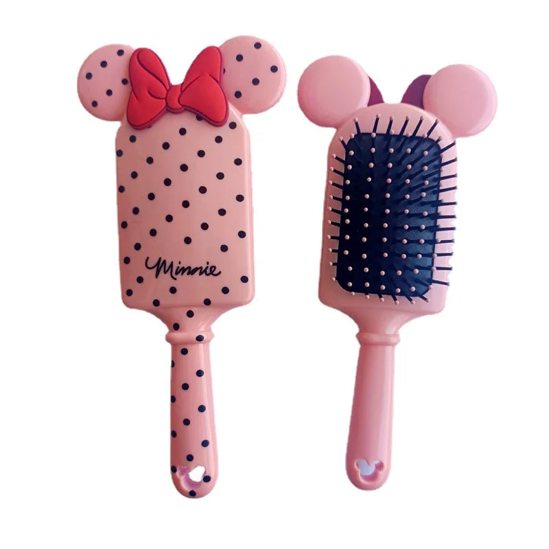 Disney-Stitch Air Cushion Massage Combs, Minnie Mouse Cartoon Anime Figures, Children Comb, Hair Brush, Hairdressing Tool, Kids Gift 