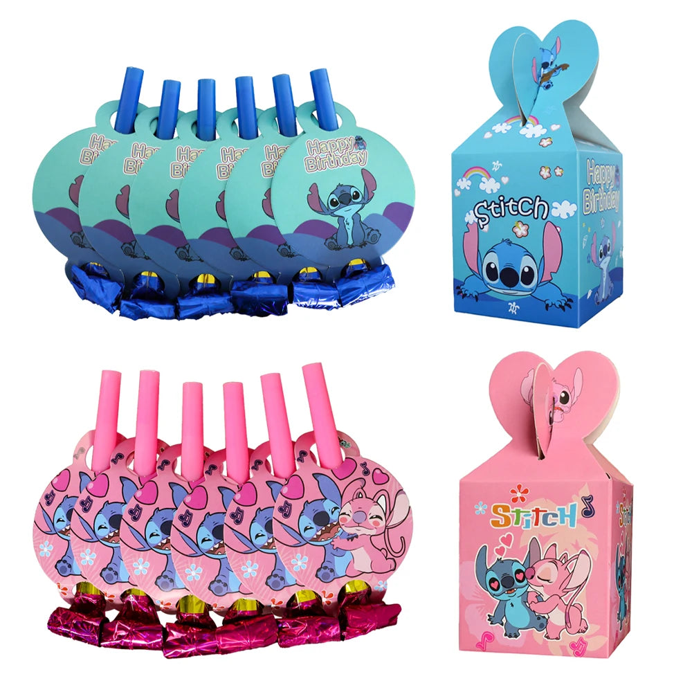 Disney Stitch School Family Party Supplies, Paper Candy Box, Toy Blowouts, Festival Gifts, Birthday Party Decoration, Children's Day 
