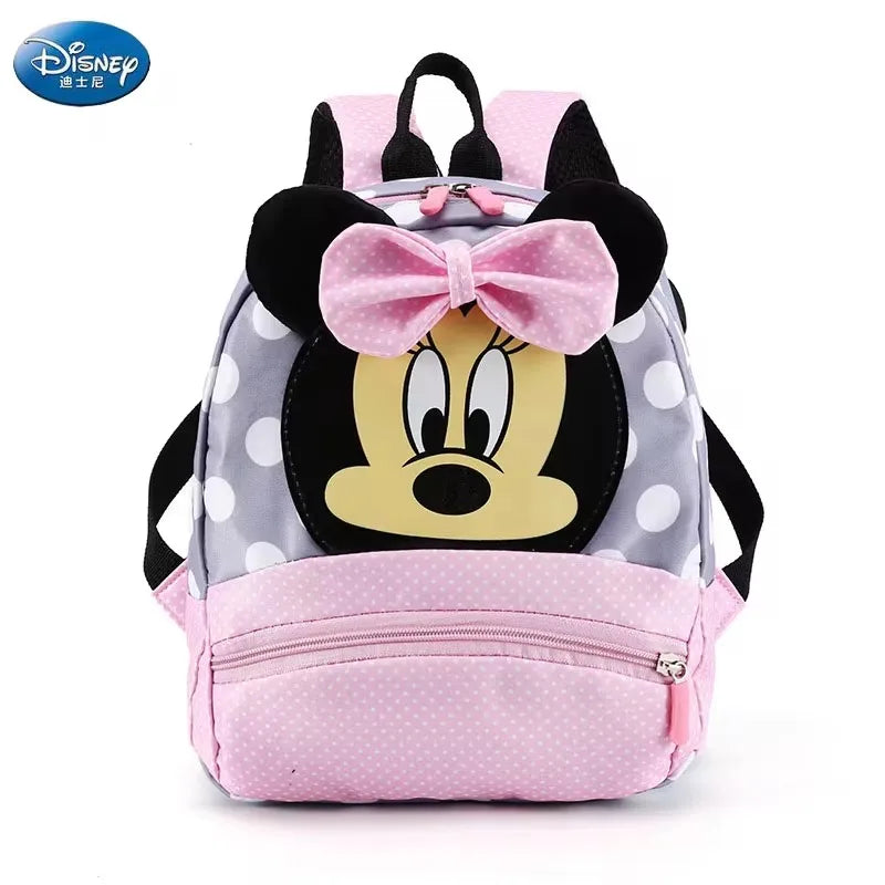 Disney dos desenhos animados mochila para o bebê meninos meninas minnie mickey mouse crianças adorável mochila do jardim de infância crianças presente