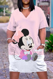 Disney-elegantes vestidos longos femininos, roupas de mulher, chique grande, verão, plus size, 2024