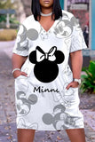 Disney-elegantes vestidos longos femininos, roupas de mulher, chique grande, verão, plus size, 2024