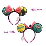 Diadema con orejas de Minnie y lazos grandes de Disney, ideal para disfraz de cosplay, de peluche, para adultos y niños. 