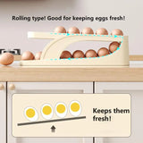 Dispensador automático de huevos rodantes de doble capa, soporte para refrigerador, capacidad para 15 huevos, almacenamiento de huevos que ahorra espacio, nuevo 