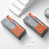 Dispensador portátil de hilo dental con eyector automático, organizador de hilo dental, cuidado bucal, presión, palillos desechables, 10 unidades 