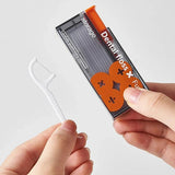 Dispensador portátil de hilo dental con eyector automático, organizador de hilo dental, cuidado bucal, presión, palillos desechables, 10 unidades 