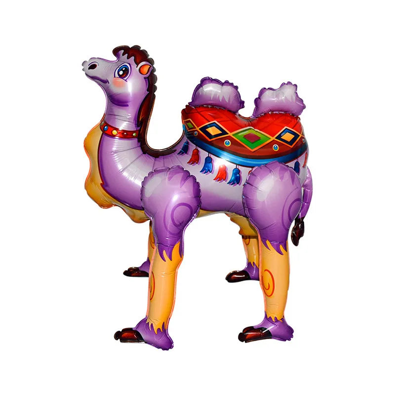 Globos de aluminio 4D de alpaca y camello que caminan, globos de animales de la selva, decoraciones para fiestas de cumpleaños, juguetes para el hogar 