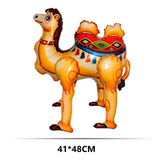 Globos de aluminio 4D de alpaca y camello que caminan, globos de animales de la selva, decoraciones para fiestas de cumpleaños, juguetes para el hogar 