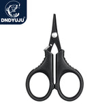 DNDYUJU Titanium Coated Fishing Scissors Pliers Stainless Steel PE Cutting Braid Line Cutter Carp Fishing Tools Accessories 