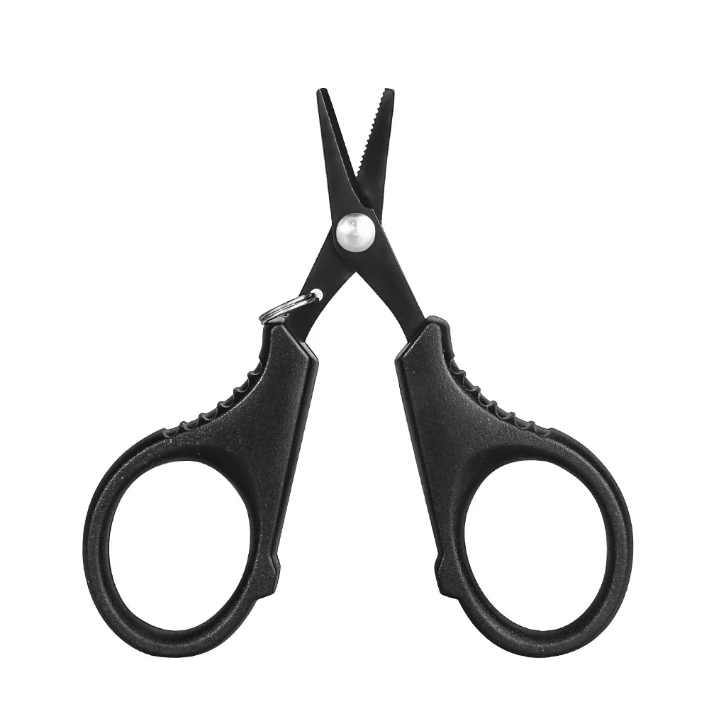 DNDYUJU Titanium Coated Fishing Scissors Pliers Stainless Steel PE Cutting Braid Line Cutter Carp Fishing Tools Accessories 