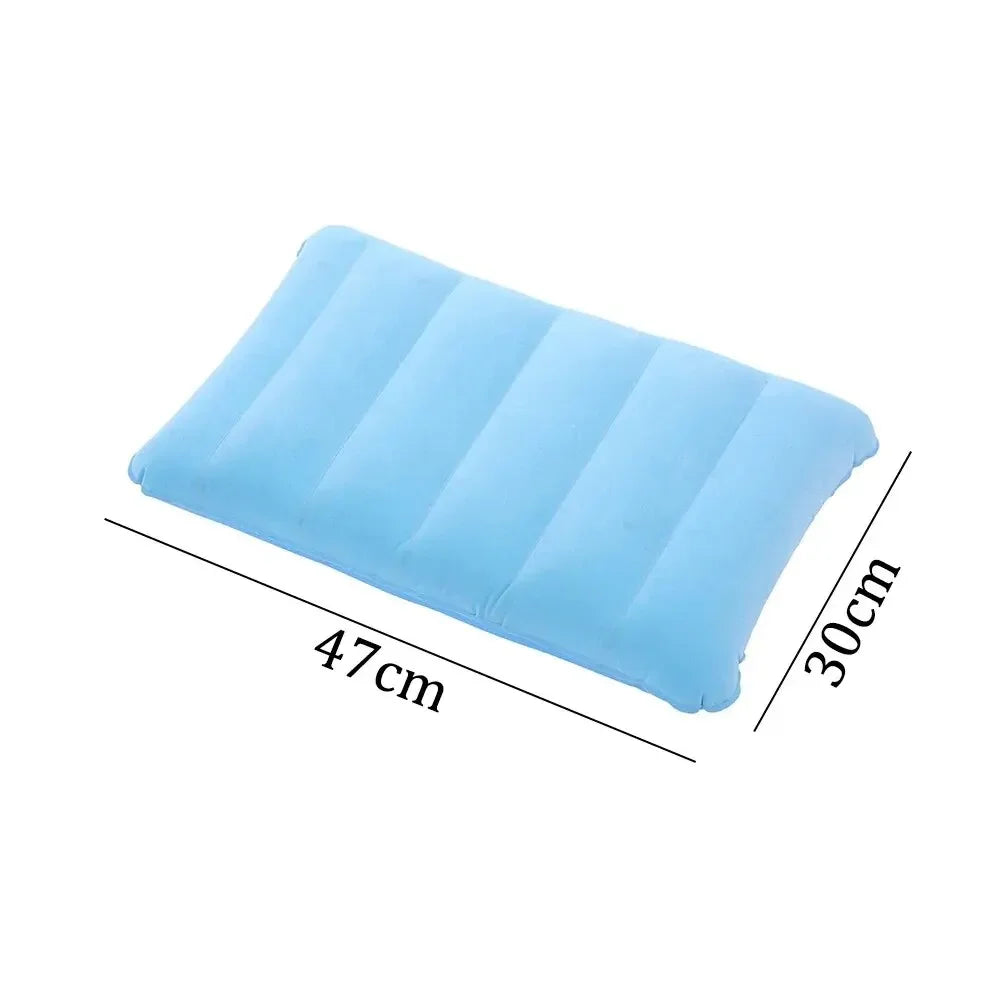Foldable Pillows Square Air Cushion, Outdoor, Camping, Sleeping, Travel, Backrest, Airplane, Head Rest, Large, Foldable, 47x30cm 