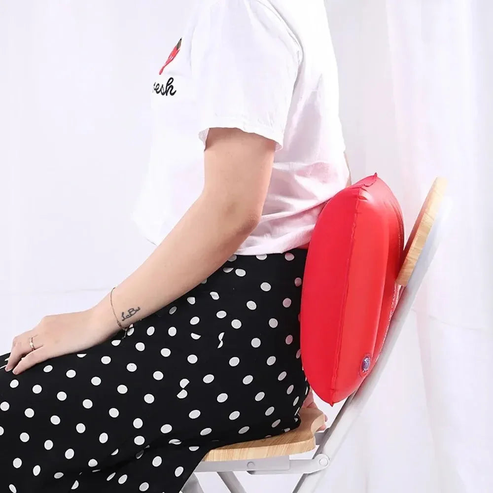 Foldable Pillows Square Air Cushion, Outdoor, Camping, Sleeping, Travel, Backrest, Airplane, Head Rest, Large, Foldable, 47x30cm 