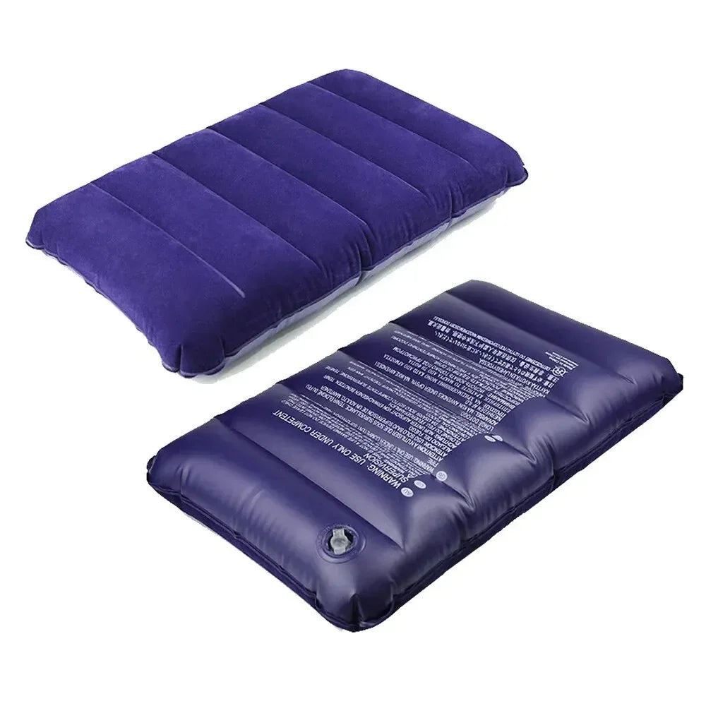 Foldable Pillows Square Air Cushion, Outdoor, Camping, Sleeping, Travel, Backrest, Airplane, Head Rest, Large, Foldable, 47x30cm 