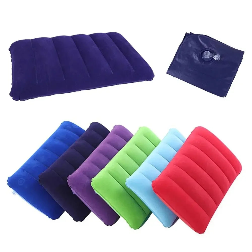Foldable Pillows Square Air Cushion, Outdoor, Camping, Sleeping, Travel, Backrest, Airplane, Head Rest, Large, Foldable, 47x30cm 