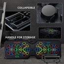 Folding Fitness Push Up Board Portable Multifunctional Push-up Bar Fitness Equipment for Chest Abdomen Arms/Back Training 