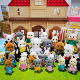 Dollhouse Miniatures Pretend Play for Girl, Easter Bunny, Family Forest Animals, Rabbit, Bear, Reindeer, Accessories Gift, 1:12 Scale 