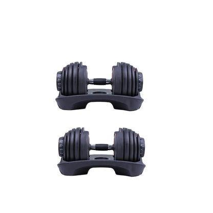 Adjustable Dumbbell, 2.5-24kg with Ergonomic Center, Set of 2, Free Shipping 