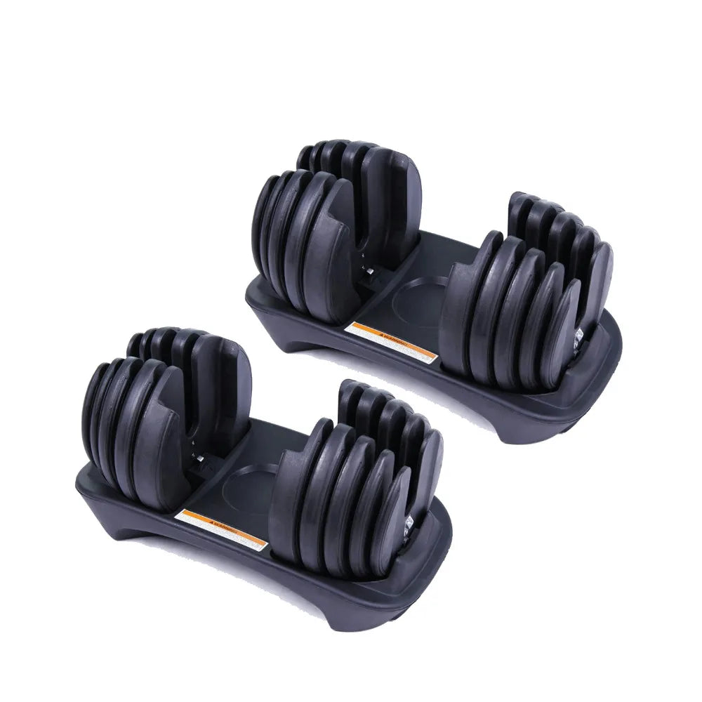 Adjustable Dumbbell, 2.5-24kg with Ergonomic Center, Set of 2, Free Shipping 