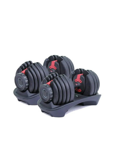 Adjustable Dumbbell, 2.5-24kg with Ergonomic Center, Set of 2, Free Shipping 