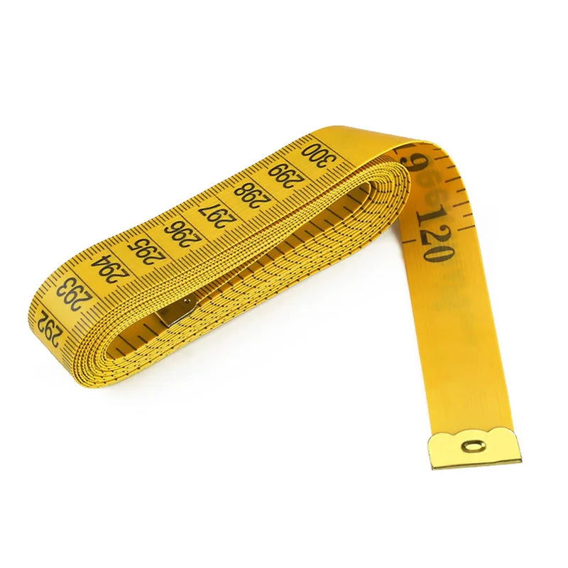 Durable Soft 3 Meter 300CM Sewing Tailor Tape Body Measuring Measure Ruler Sewing PVC Plastic Yellow High Quality 