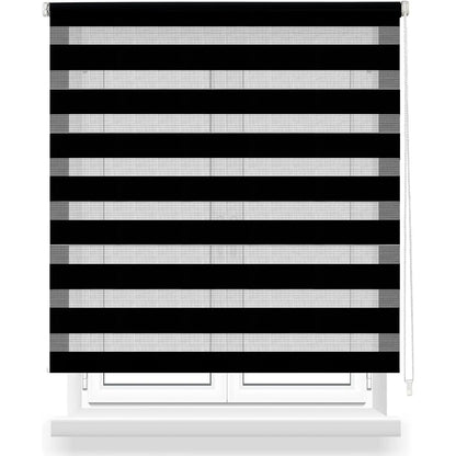 Easytour double layer roller blind night and day, available in various colors white, grey, pink, black. disposable in various sizes 160x180cm, 140x180cm,120x180cm,100x180cm,80x180cm