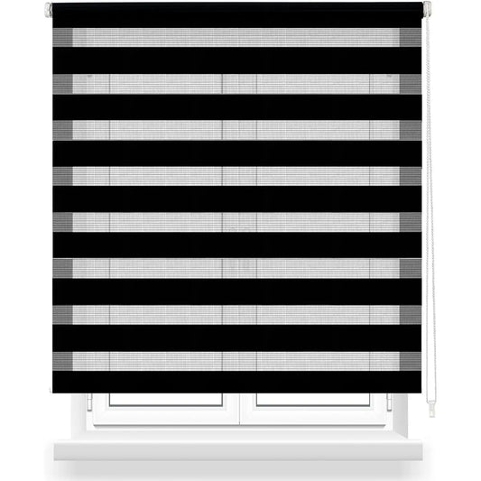 Easytour double layer roller blind night and day, available in various colors white, grey, pink, black. disposable in various sizes 160x180cm, 140x180cm,120x180cm,100x180cm,80x180cm