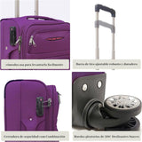 Artree | Set of 4 Trolley Suitcases with 360° Spinner Wheels, made of durable waterproof Oxford fabric, includes 18", 20", 24", and 28" sizes, perfect for organized travel with expandable design and telescopic handle.