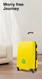 S7 STAR ABS luggage set with 4 pieces of suitcases in sizes 18/20/24/28 inches featuring 360° silent wheels, durable ABS material, and organized interior compartments for business and travel.