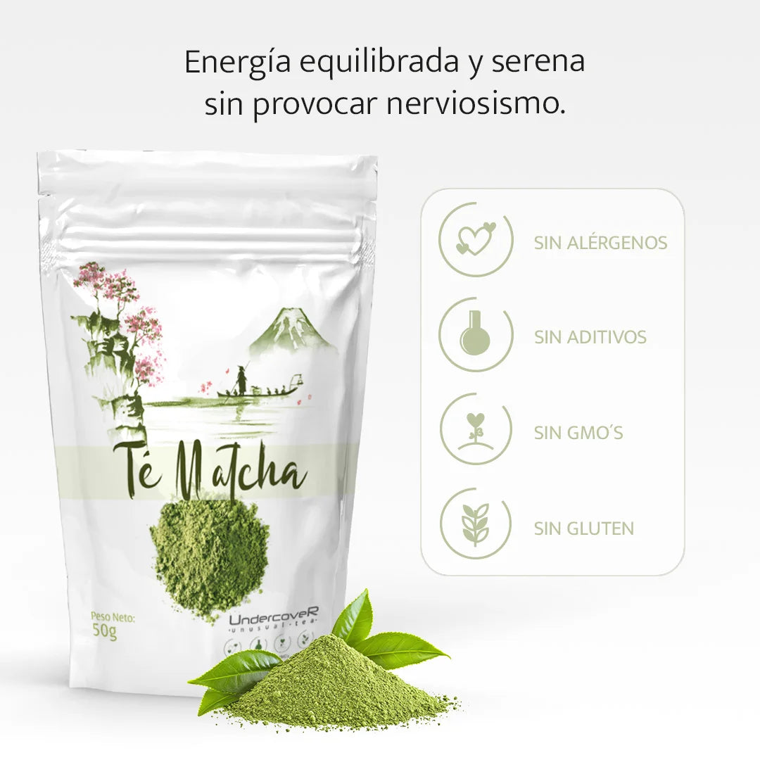 Original matcha tea100% premium undercover, origin japan province kagoshima. Available vanilla matcha tea and matcha chai tea.