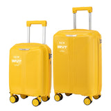 S7 STAR 2-piece suitcase set with lightweight polypropylene, featuring silent spinner wheels, 3-height lockable handle, combination locks, and a toiletry bag, ideal for travel and available in large, medium, and cabin sizes.