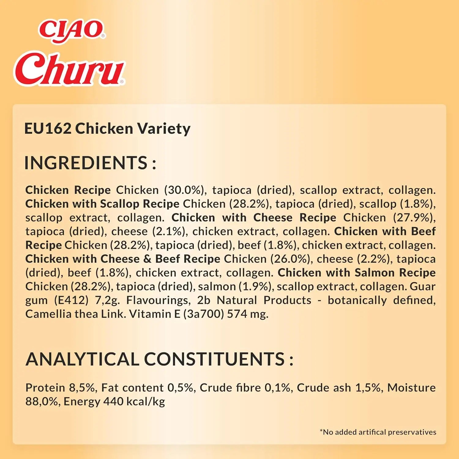 Inaba Churu Box - Cat Treats - Healthy Tuna-Based Snacks, Various Flavors - Creamy Texture - No Grains, Preservatives, Dyes - 60x14g