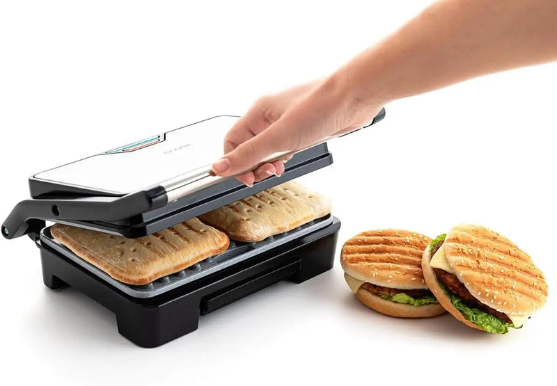 Dcook grill double steel plate 850w, small appliance, electric toaster, electric sandwich maker, electric grill for toast, non-stick, non-slip, cold touch handle, get easy breakfast