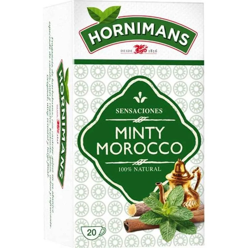 Infusão de hortelã de marrocos ornimans minty morocco pack poupança de 5 caixas / 100 saches