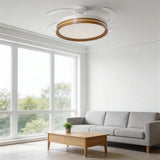 OstarkDom Ceiling Fan with Light 132cm, remote control, silent DC motor with 6 speeds, CCT dimmable LED light, timer function, modern aluminum and wood design, ideal for living rooms and bedrooms.