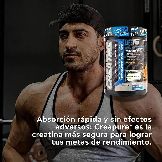 Creatine monohydrate creapure 500g life pro fit food – pure and micronized for strength and performance