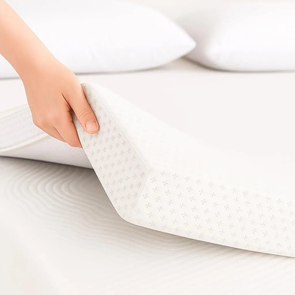 REAL CONFORT Topper 100% Authentic High Density Viscoelastic Mattress, breathable and washable cover, anti-allergic, designed for maximum comfort and stability with non-slip straps, made in Spain for better sleep quality.