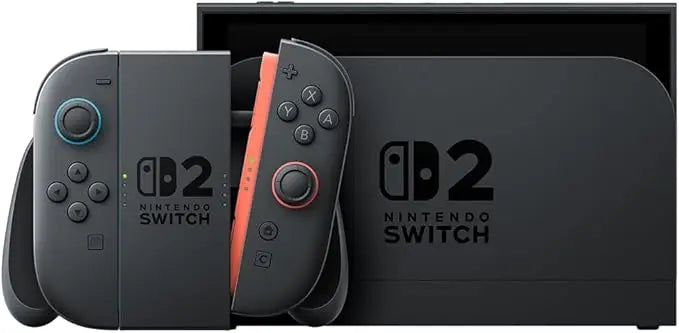 Nintendo Switch 2 Console (European Version | Local Warranty) - portable console with 256GB internal storage, 7.9” LCD, integrated voice chat, magnetic Joy-Con controllers, and supports 4K at 120fps for immersive gaming exp