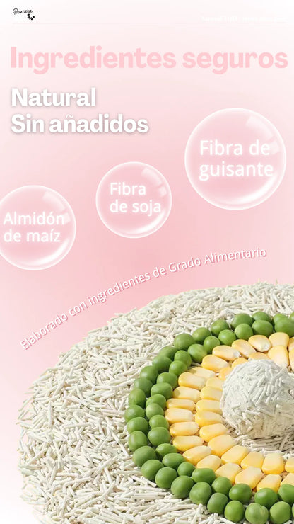 Primerazoo Natural Tofu Cat Litter, Super Odor Control, Flushable and Dust-Free, 100% Biodegradable, for Indoor Use, Red Color with Milk Scent.