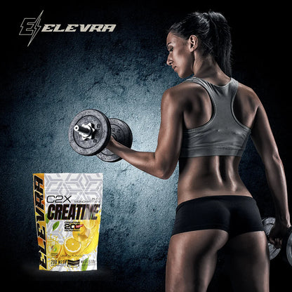 ELEVRA | Creatina en Polvo 500g Sabor LIMON/NEUTRO/PIRULETA  | 100% Monohidrato de Creatina Micronizada | No Incluye Dosificador | Sin Añadidos y Libre de Contaminantes | No-GMO, Vegano, Sin Gluten