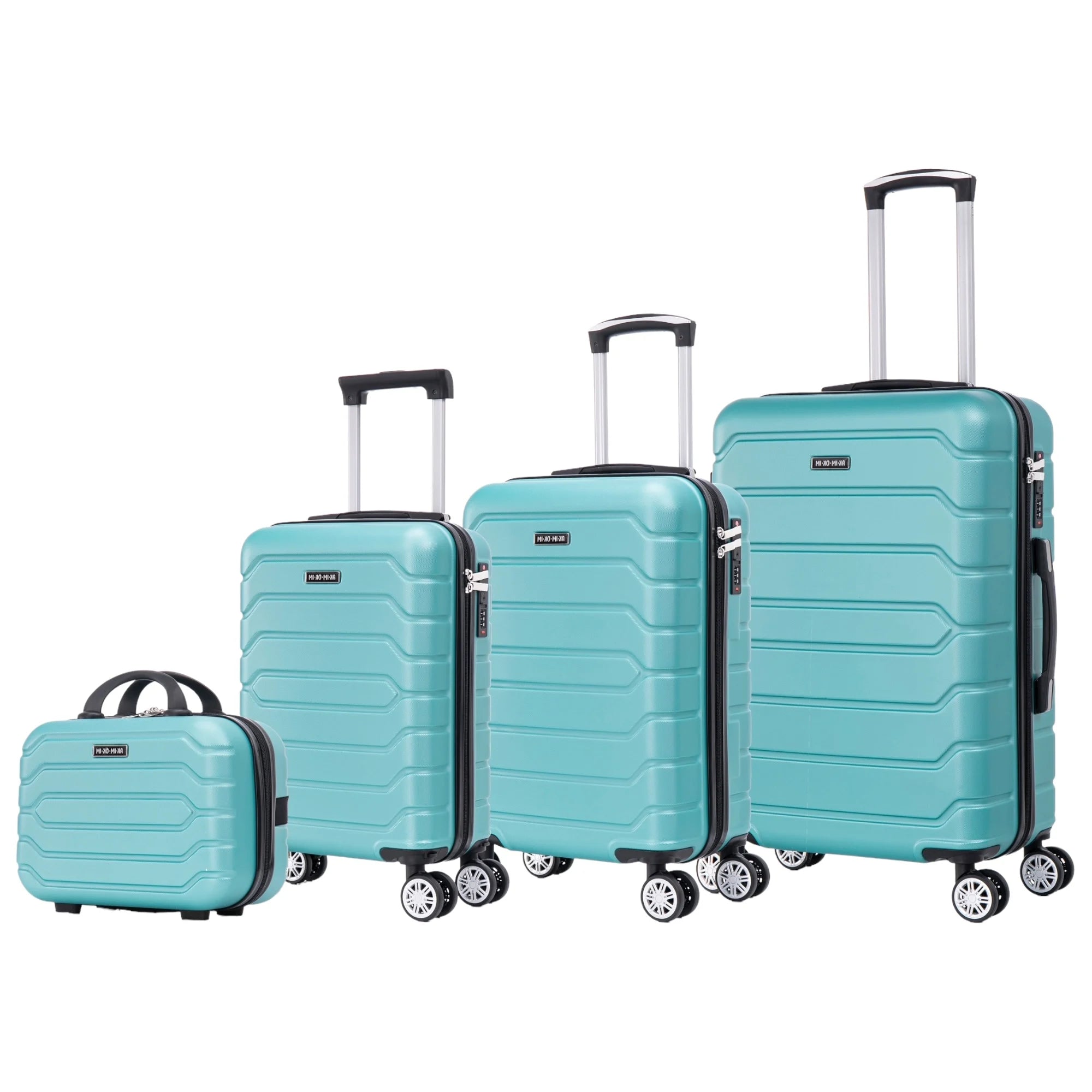 Stylish Travel Suitcase Set: ABS Light Case, Numerical Lock, 360 ° Rotating 4 Wheels, aluminum Telescopic Handle Suitcase Set Set Trolley Suitcase Cabin (6999 4M M010 8001 8002 D7)