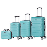 Stylish Travel Suitcase Set: ABS Light Case, Numerical Lock, 360 ° Rotating 4 Wheels, aluminum Telescopic Handle Suitcase Set Set Trolley Suitcase Cabin (6999 4M M010 8001 8002 D7)