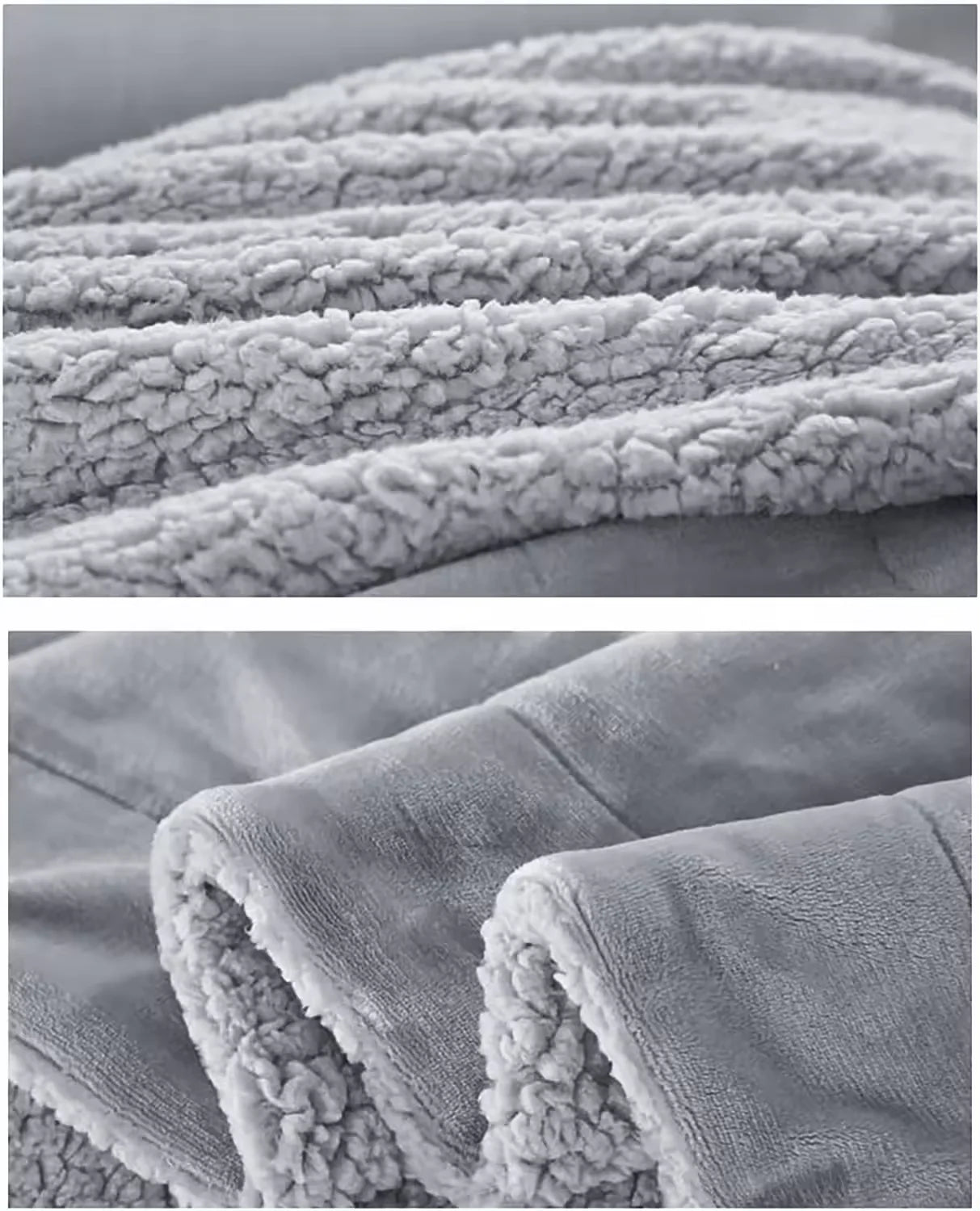 Velvet shearling blanket with thick lambskin look, 100% polyester, modern style in 6 colors and 3 sizes - sofa blankets, fleece, flannel - winter, warm and thick nap - ultra-soft double layer. Shipping from Spain
