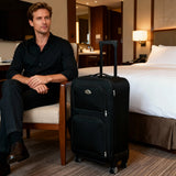 S7 star set of 2 travel suitcases, 18/20 inch, medium and carry-on with a toiletry bag, silent spinner wheels, combination locks, hand luggage, trolleys, large suitcase, carry-on suitcases, various colors available