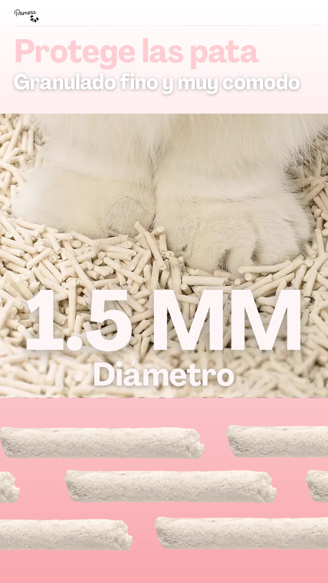Primerazoo Natural Tofu Cat Litter, Super Odor Control, Flushable and Dust-Free, 100% Biodegradable, for Indoor Use, Red Color with Milk Scent.
