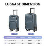 S7 star set of 2 travel suitcases, 18/20 inch, medium and carry-on with a toiletry bag, silent spinner wheels, combination locks, hand luggage, trolleys, large suitcase, carry-on suitcases, various colors available