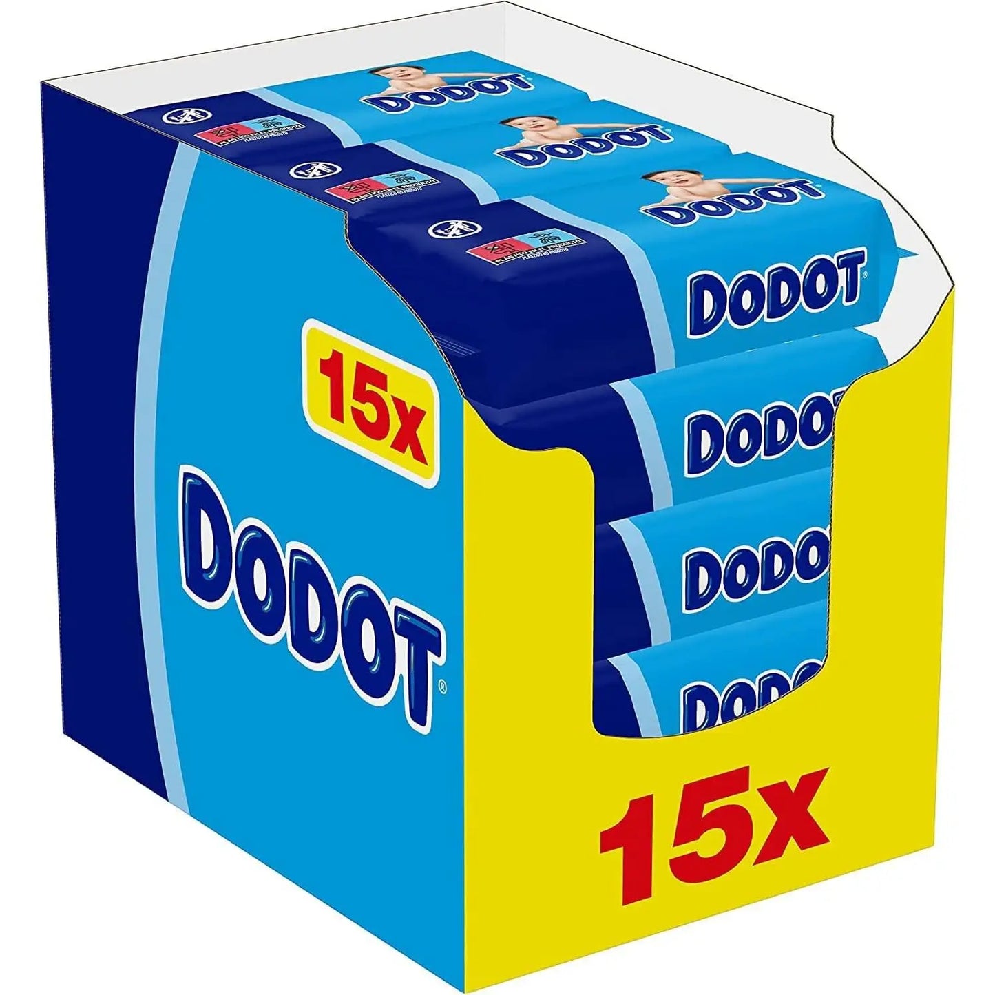 Dodot baby wipes, 960 wipes, 15 packs (15x64), cleansing and hydration with each pass