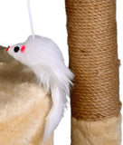 Introducing the T-Lovendo Cat Scratching Tree in dark gray, a sturdy 3-level tower designed for cats up to 10 kg, featuring a cozy hideaway, sisal surfaces for nail sharpening, and easy assembly for hours of play and relaxati