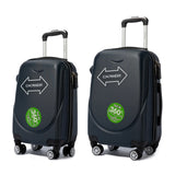 S7 STAR ABS luggage set with 4 pieces of suitcases in sizes 18/20/24/28 inches featuring 360° silent wheels, durable ABS material, and organized interior compartments for business and travel.