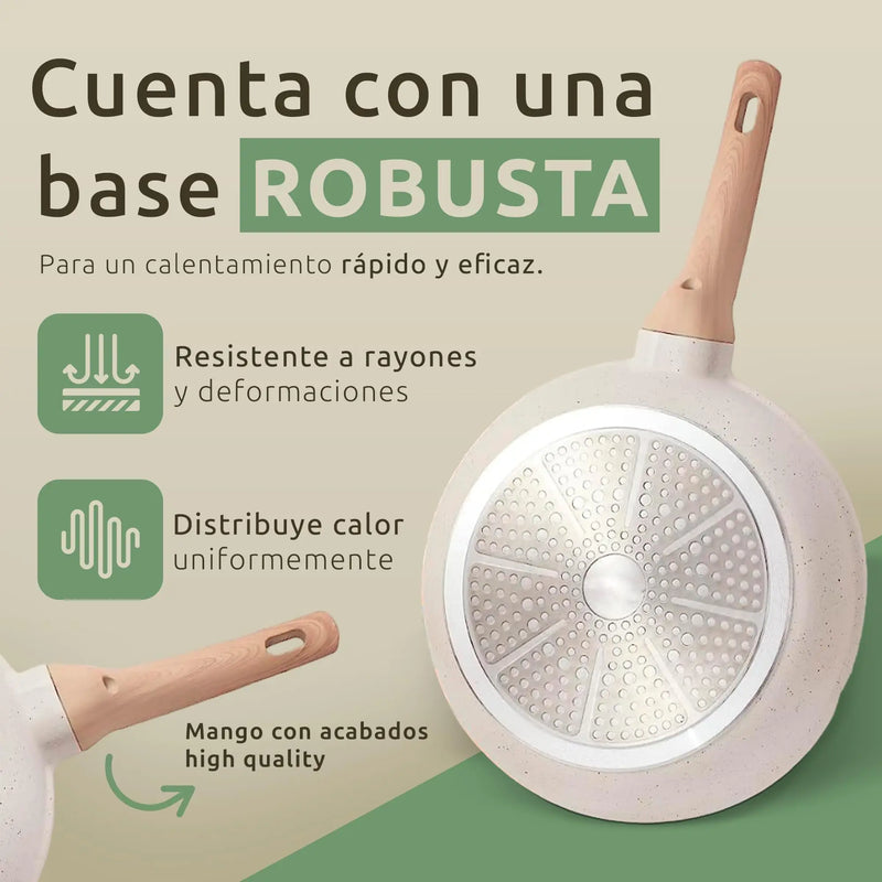 Jupplies non-stick piece kitchen set - non-stick 20 and 24cm pans and kitchen pots of 16 and 20cm - induction cookware with lid - pfoa free