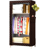 Nyana Fabric Wardrobe with Side Pockets 160x70x45cm - High Capacity Non-Woven Storage Cabinet for Clothes and Shoes, Easy Assembly, Durable Steel Tubes and Plastic Connectors, Perfect for Bedroom or Dressing Room.